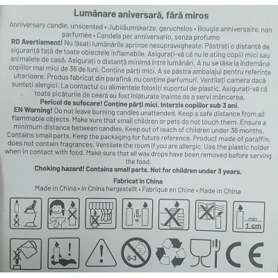 O, lumanare cifra aurie